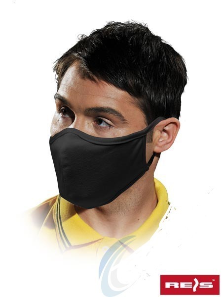 Atemschutzmaske Mundschutz Maske waschbar 3 lagig, schwarz
