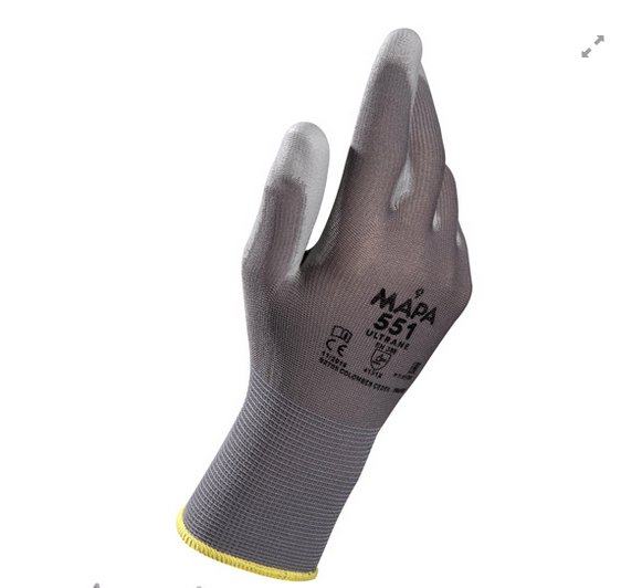 MAPA Handschuh Ultrane 551, Montagehandschuh, PU grau