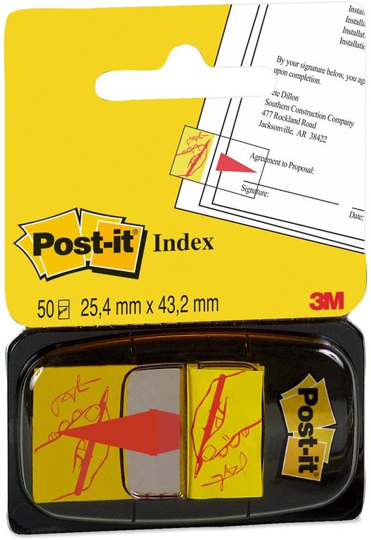 Haftmarker Post-it Tape Flags Index Unterschrift-Symbol 680-31