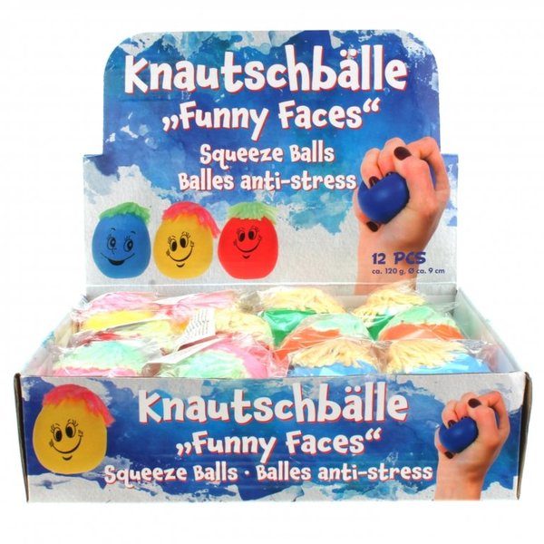 Knautschball - Stressball mit Gesicht, 120g,  8cm